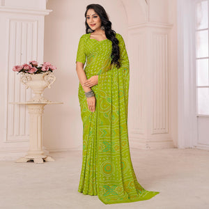 green-bandhani-printed-chiffon-saree-5