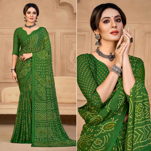 green-bandhani-printed-chiffon-saree-4
