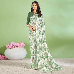 green-floral-printed-chiffon-saree-6