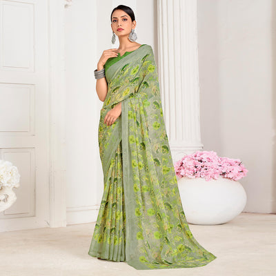 green-floral-printed-chiffon-saree-14