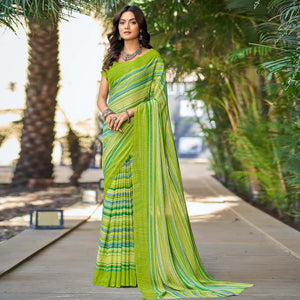 green-printed-chiffon-saree-5