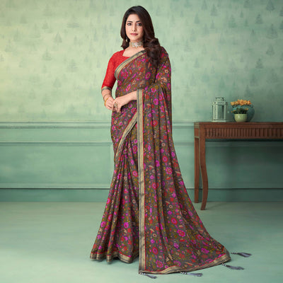 grey-floral-printed-chiffon-saree-with-lace-border