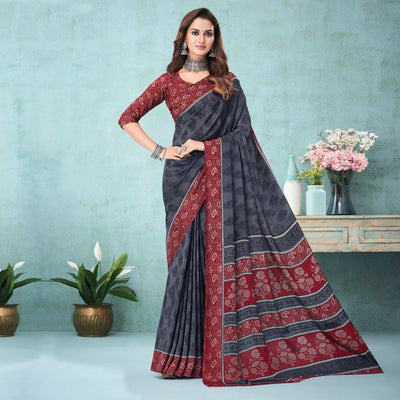 grey-floral-printed-crepe-silk-saree