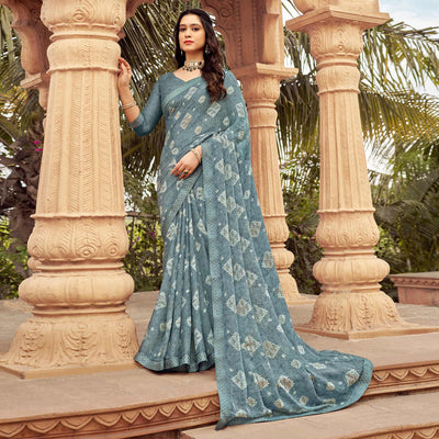 grey-floral-printed-chiffon-saree-7