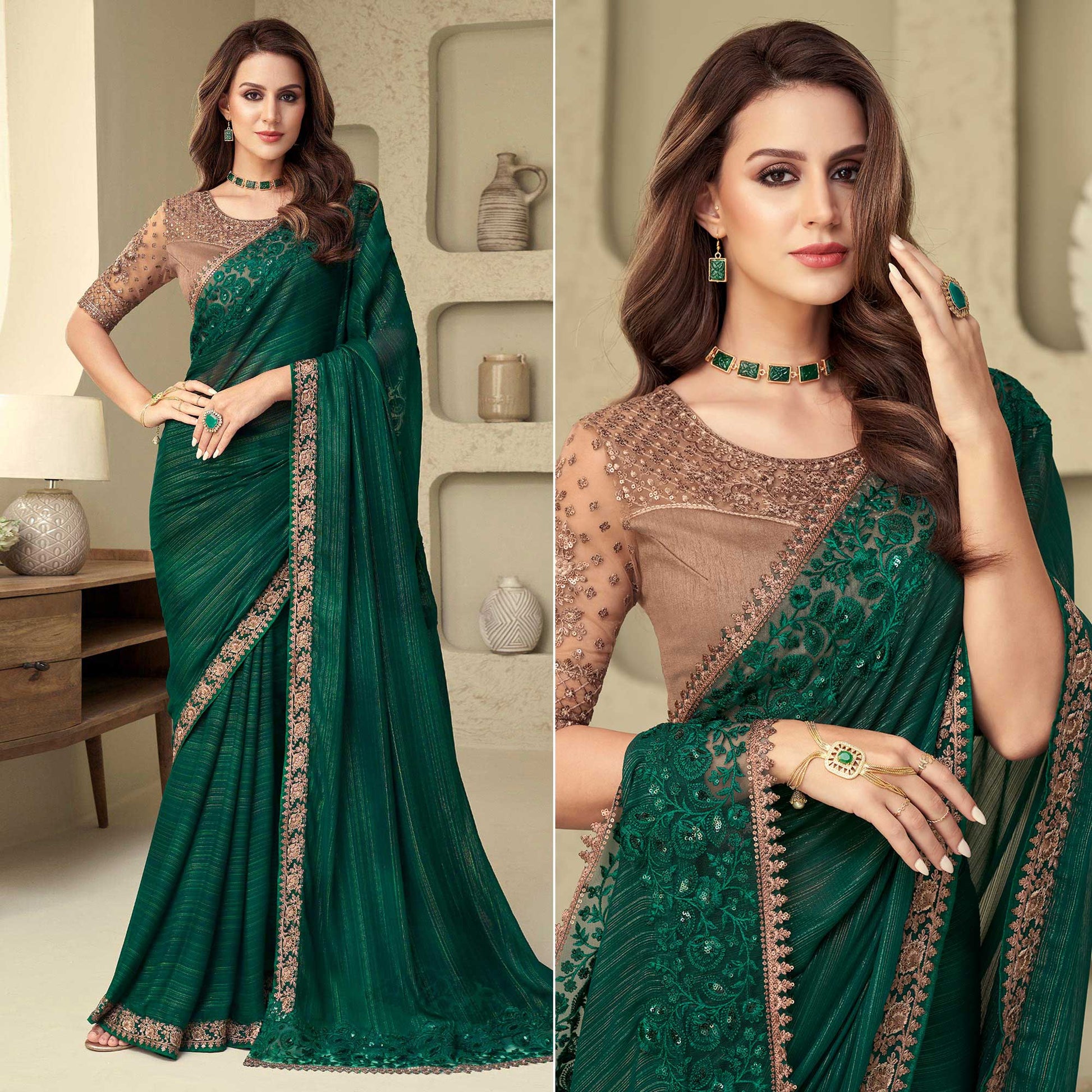 green-sequins-embroidered-georgette-saree-6