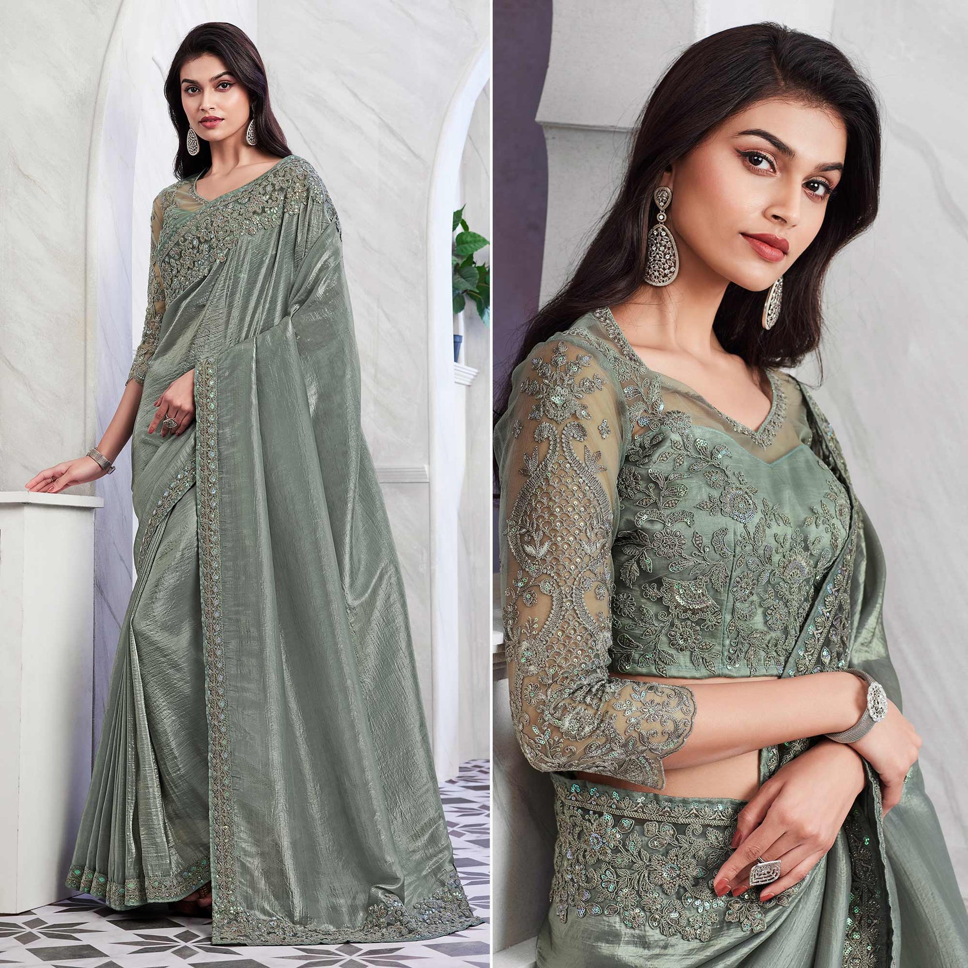 grey-floral-sequins-embroidered-pure-silk-saree