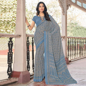 grey-blue-paisley-printed-chiffon-saree