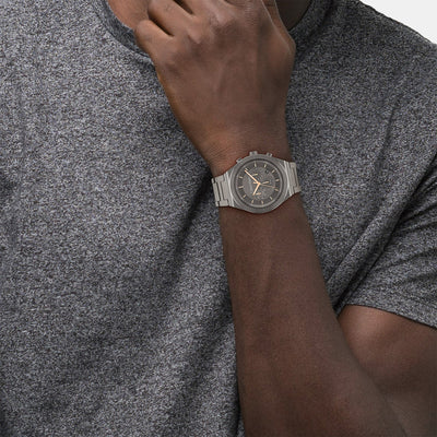 Ck Fearless Men Quartz Grey Dial Chronograph Stainless Steel Watch 25200304