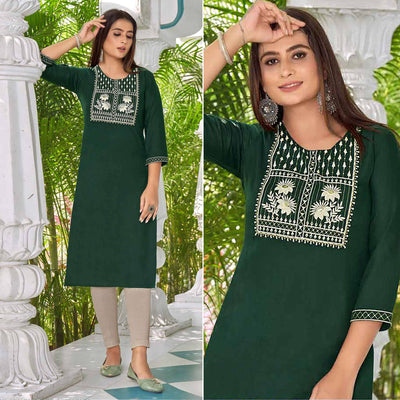green-floral-embroidered-rayon-kurti-5