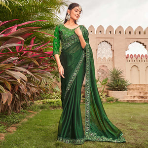 green-solid-with-embroidered-border-chiffon-saree