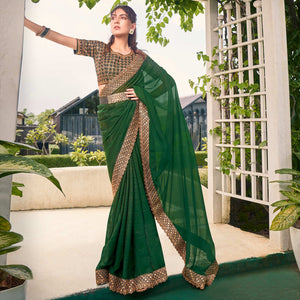 green-solid-with-embroidered-border-georgette-saree-1