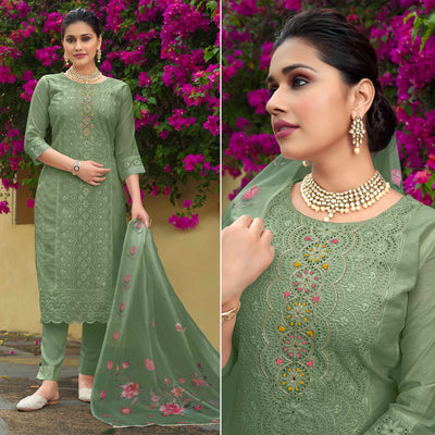green-chikankari-work-cotton-silk-salwar-suit