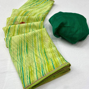 a-green-printed-raw-silk-saree-with-fancy-border