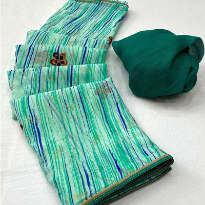 b-green-printed-raw-silk-saree-with-fancy-border
