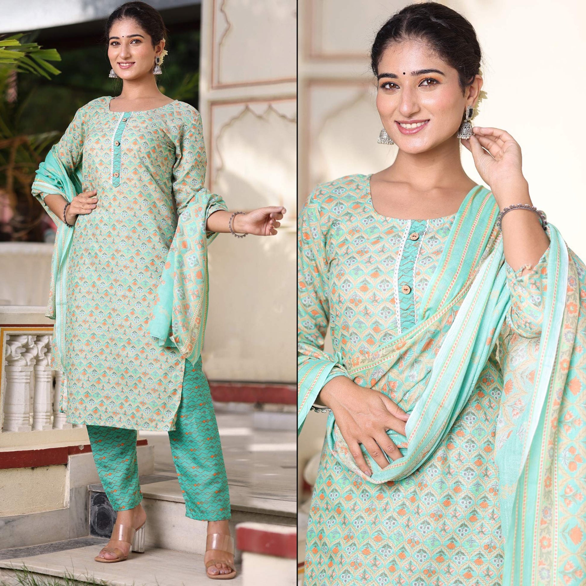 green-floral-printed-pure-cotton-suit-1