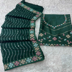 green-sequins-embroidered-vichitra-silk-saree