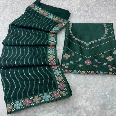 green-sequins-embroidered-vichitra-silk-saree