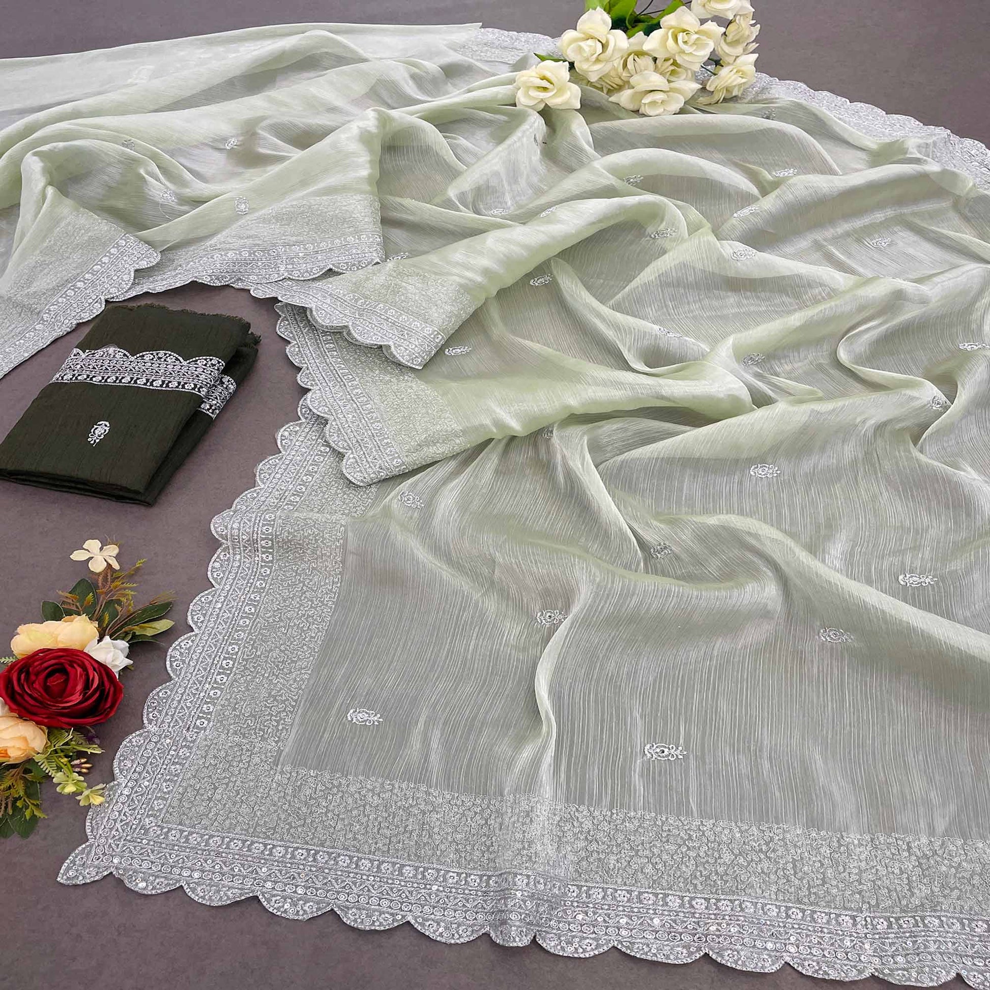 green-sequins-embroidered-chiffon-saree-4