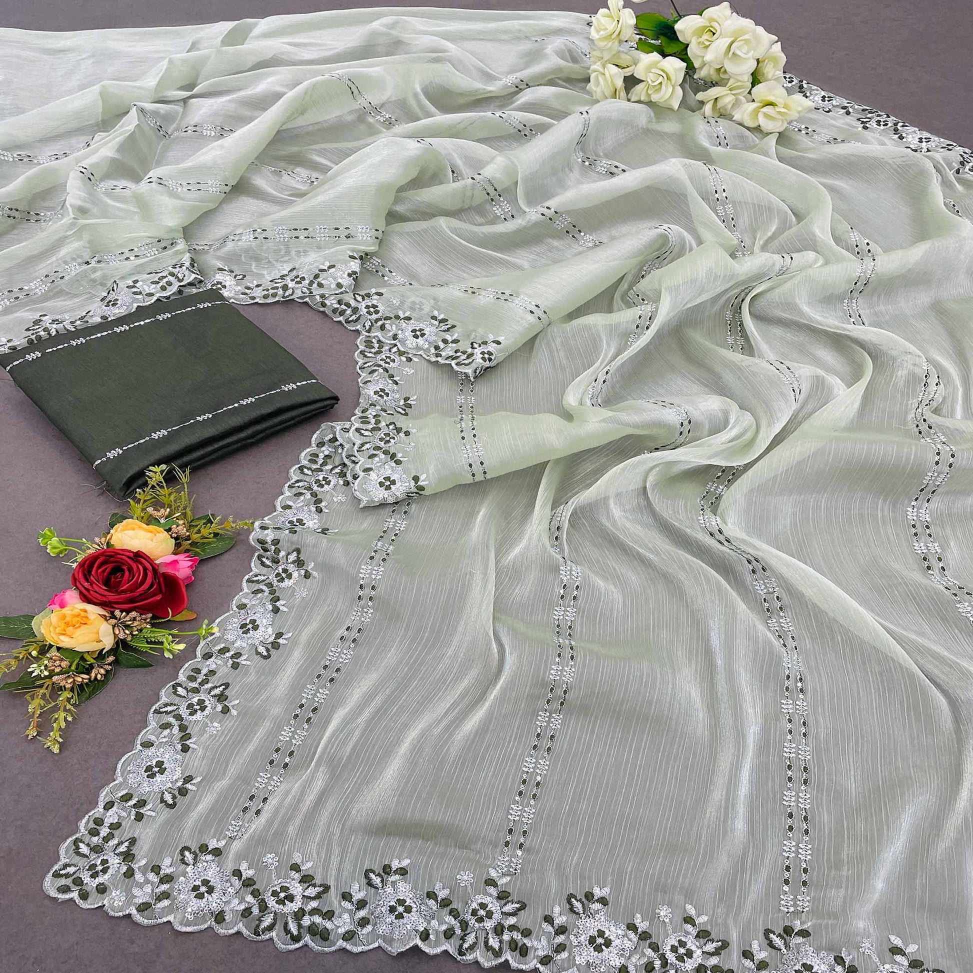 green-sequins-embroidered-chiffon-saree-5