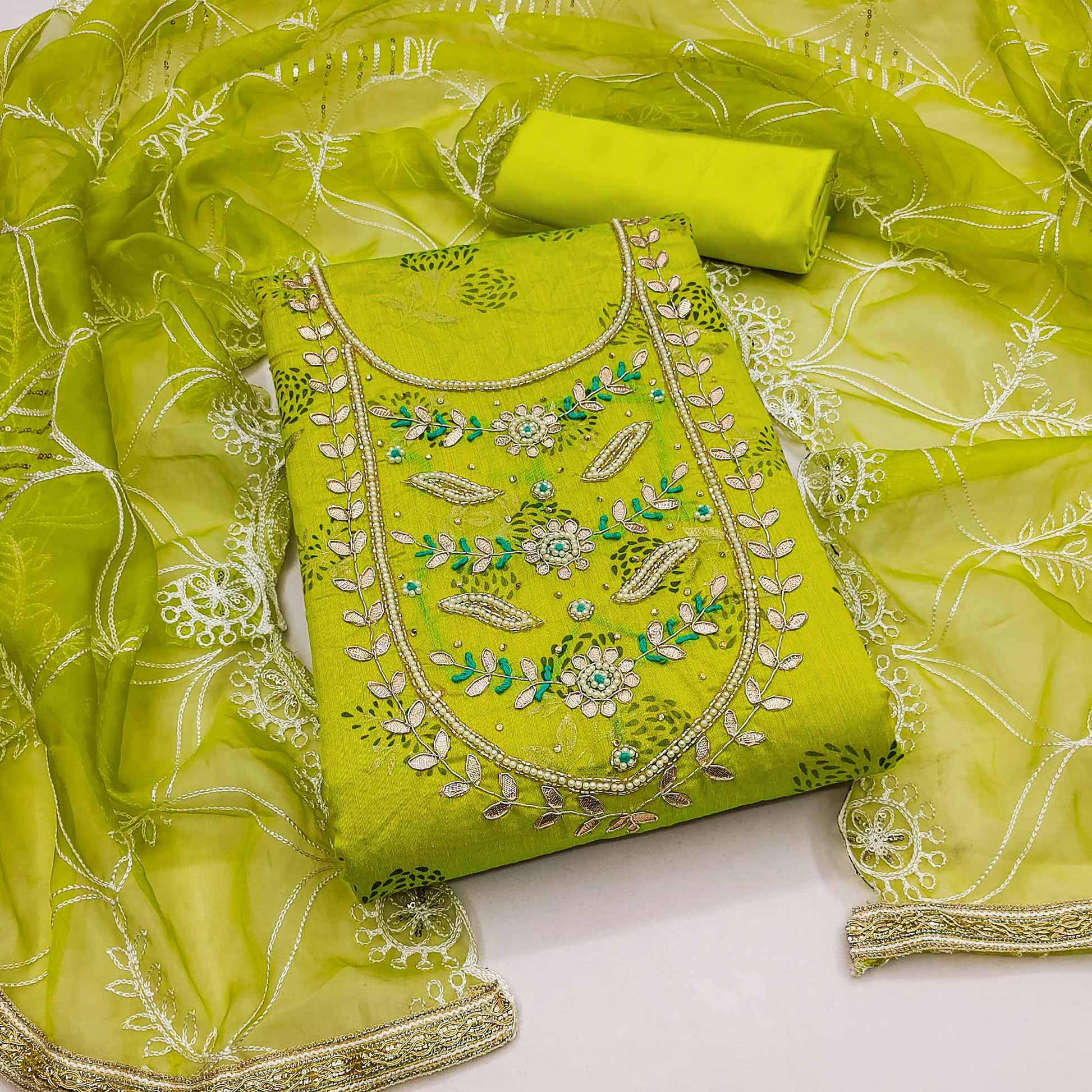 green-floral-printed-handwork-modal-dress-material
