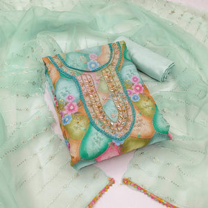 green-floral-printed-organza-dress-material-4