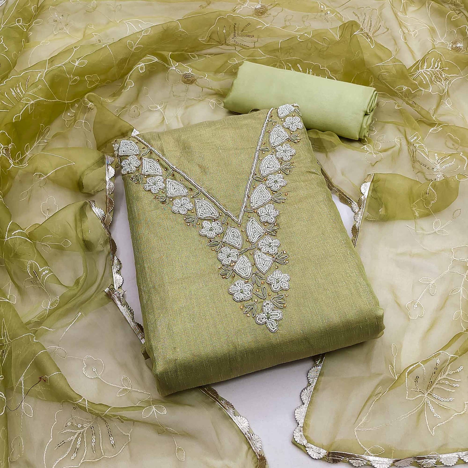 green-embroidered-moti-work-pure-cotton-dress-material