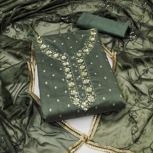 green-woven-chanderi-silk-dress-material-2