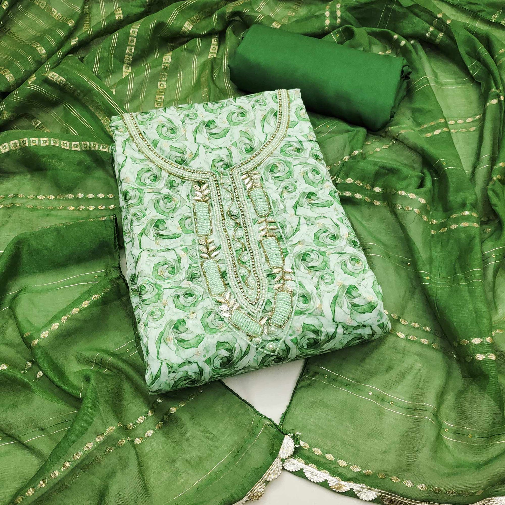 green-digital-printed-with-hand-embroidered-muslin-dress-material