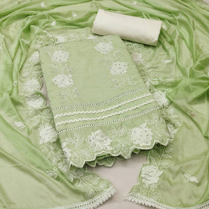 green-floral-stone-embroidered-cotton-silk-dress-material