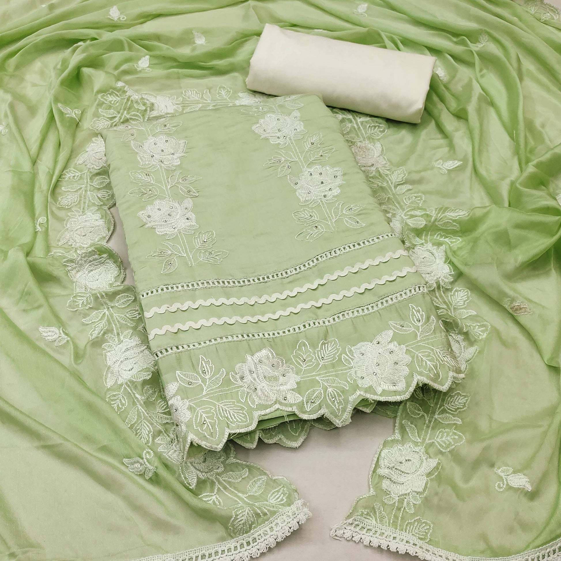 green-floral-stone-embroidered-cotton-silk-dress-material