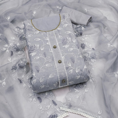grey-floral-embroidered-chanderi-silk-dress-material