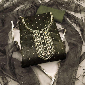 green-woven-with-handwork-organza-dress-material-4