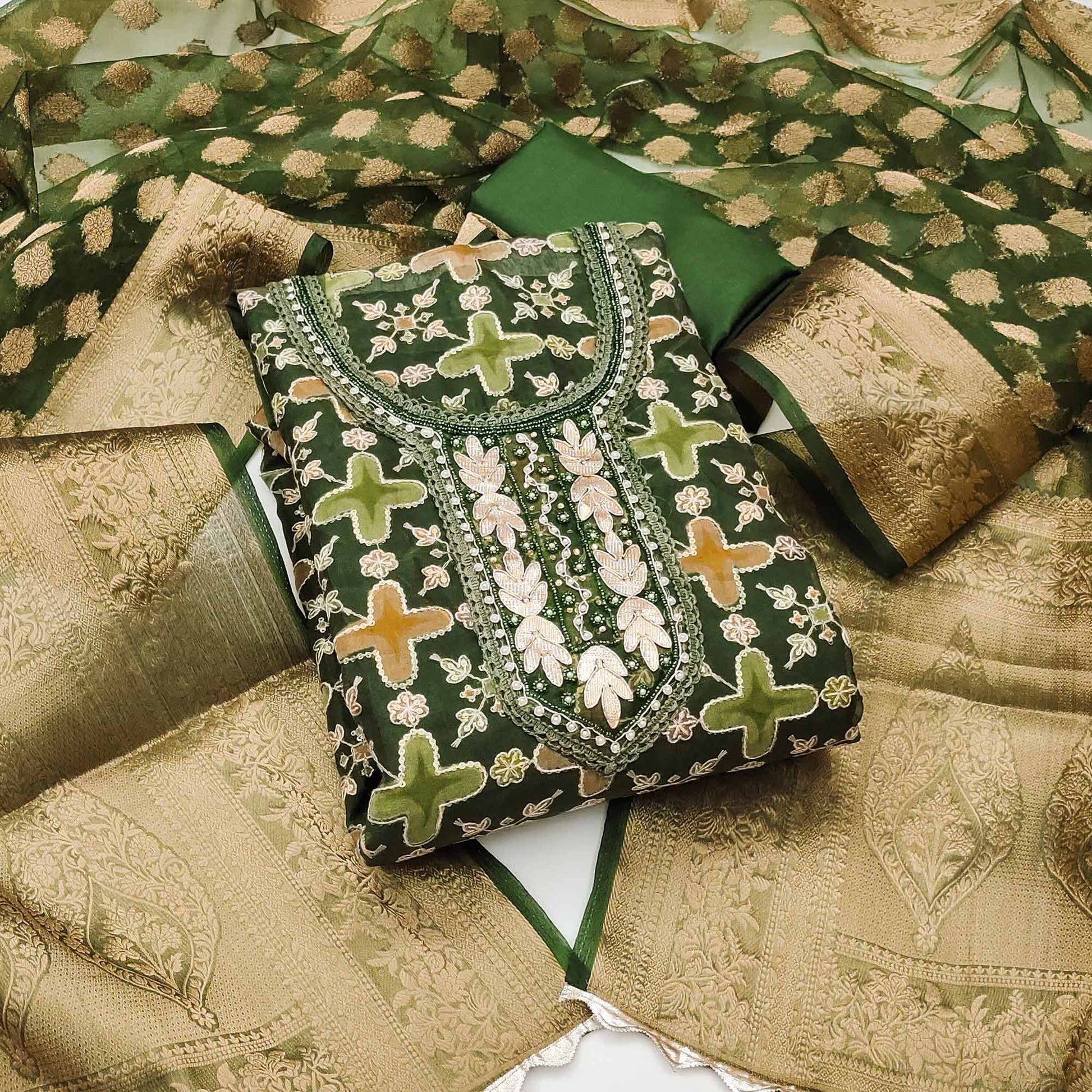 green-sequins-hand-embroidery-organza-dress-material-1