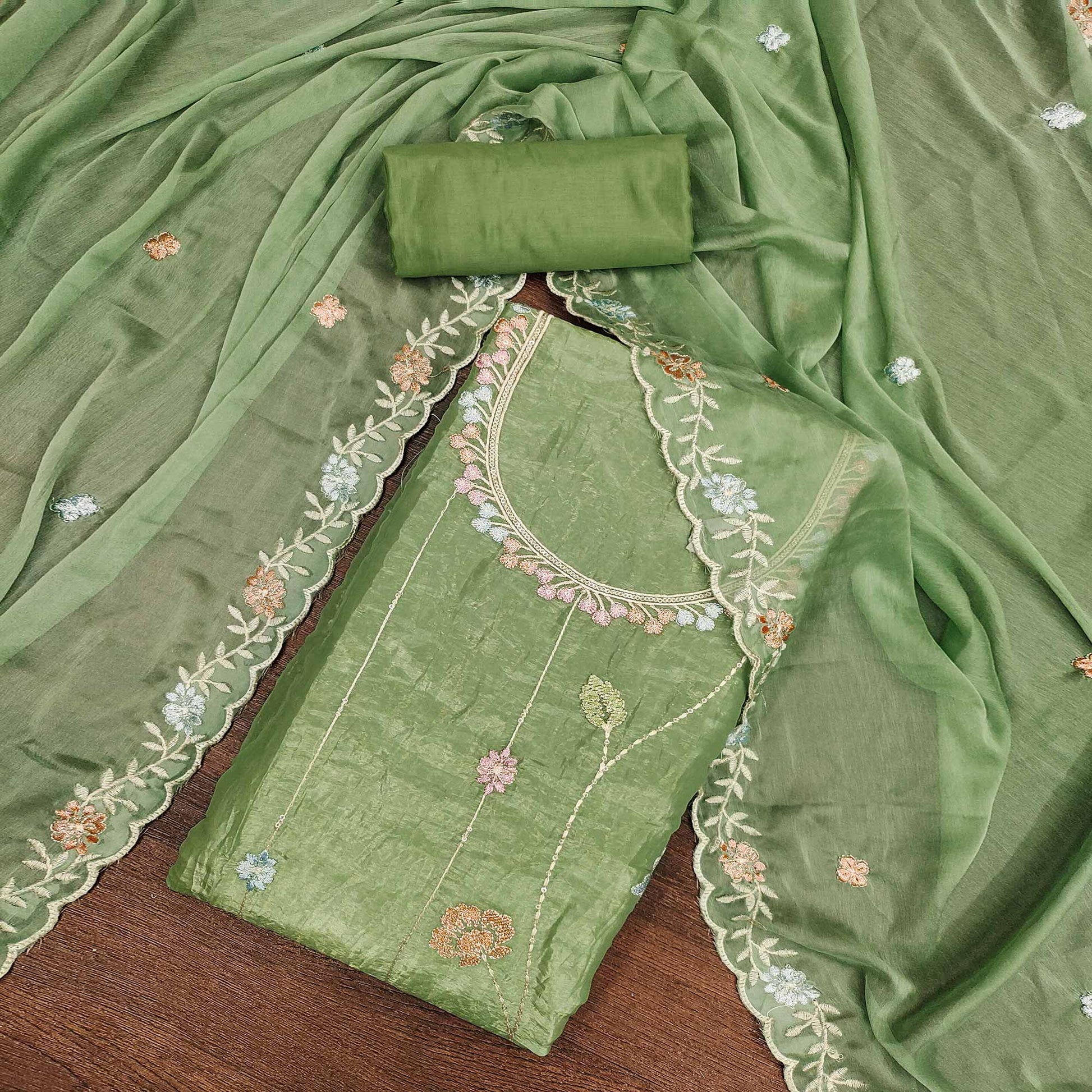 green-floral-sequins-embroidered-viscose-golden-crush-dress-material-15