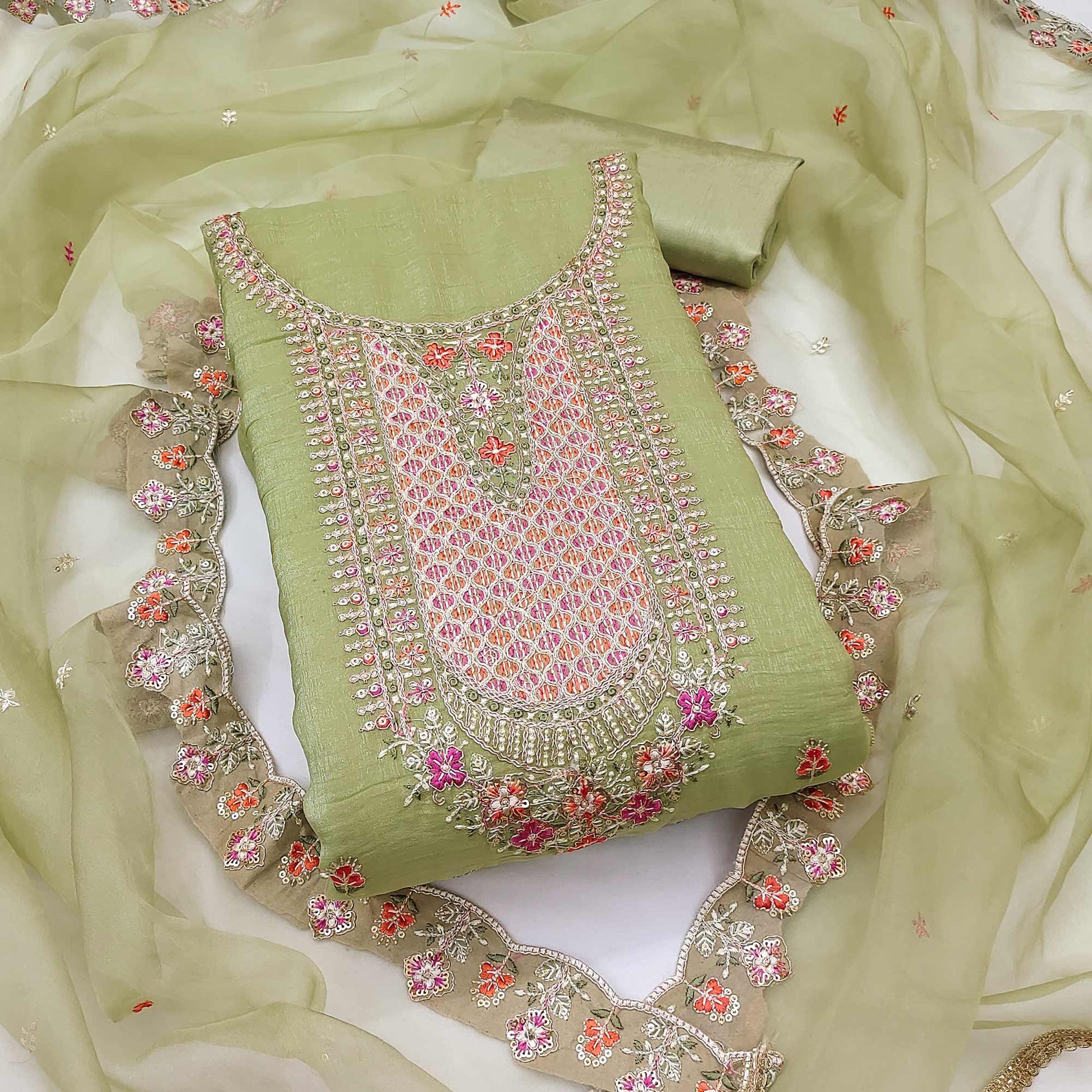 green-floral-sequins-embroidery-viscose-dress-material-8