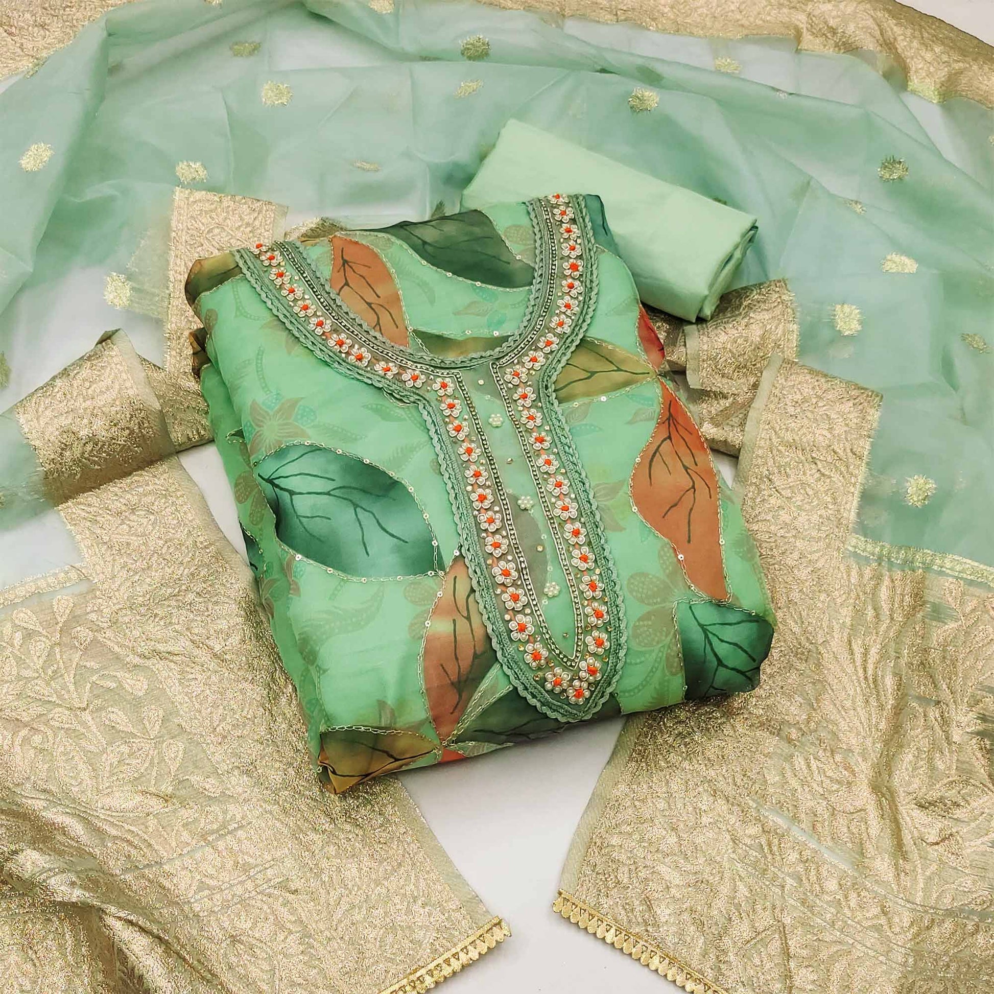 green-floral-printed-with-hand-embroidered-organza-dress-material