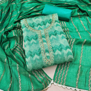 green-printed-with-handwork-chanderi-silk-dress-material