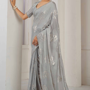 grey-floral-printed-stone-work-satin-saree