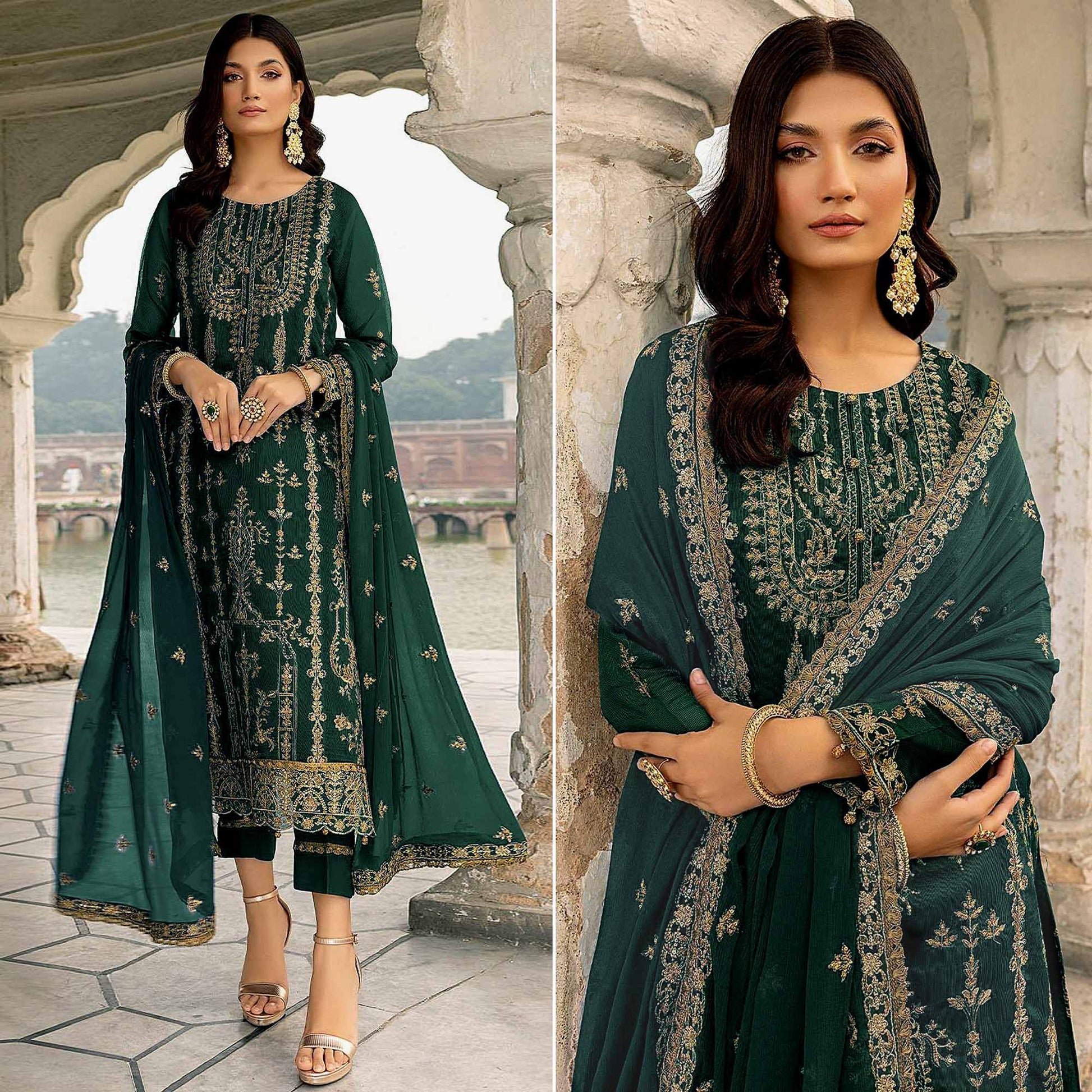 green-floral-sequins-embroidered-georgette-semi-stitched-suit-1