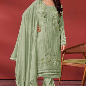 green-heavy-embroidered-work-georgette-dress-material