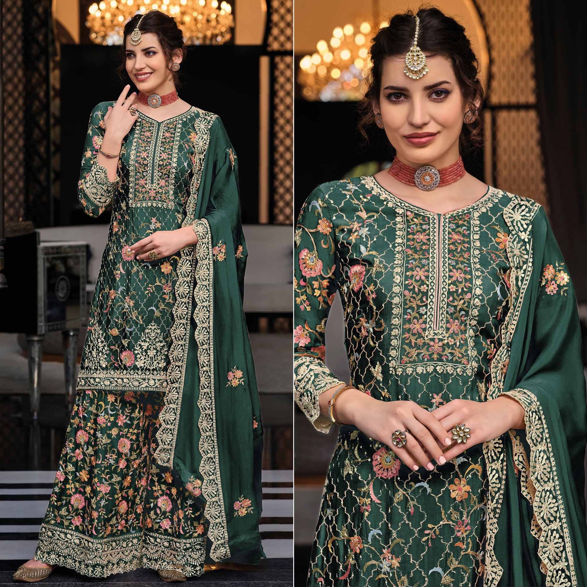 green-floral-embroidered-pure-silk-unstitched-salwar-suit