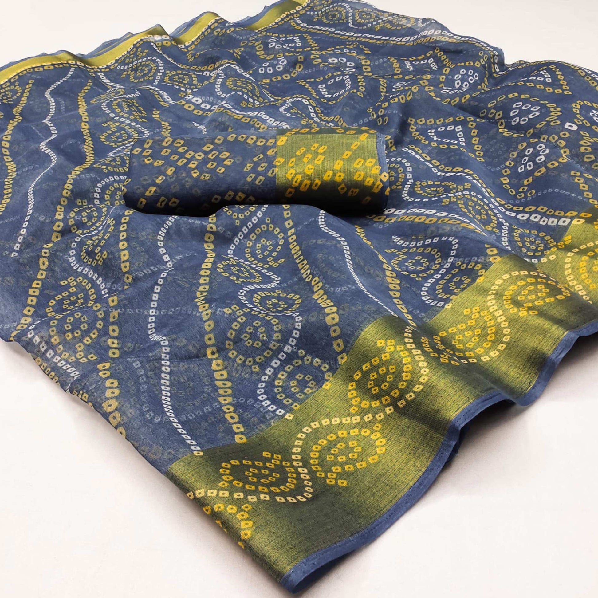 grey-bandhani-printed-poly-cotton-saree