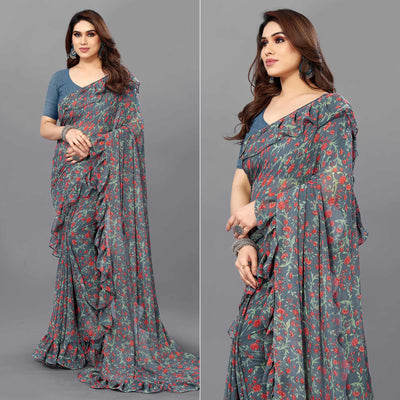 grey-floral-printed-georgette-saree-7