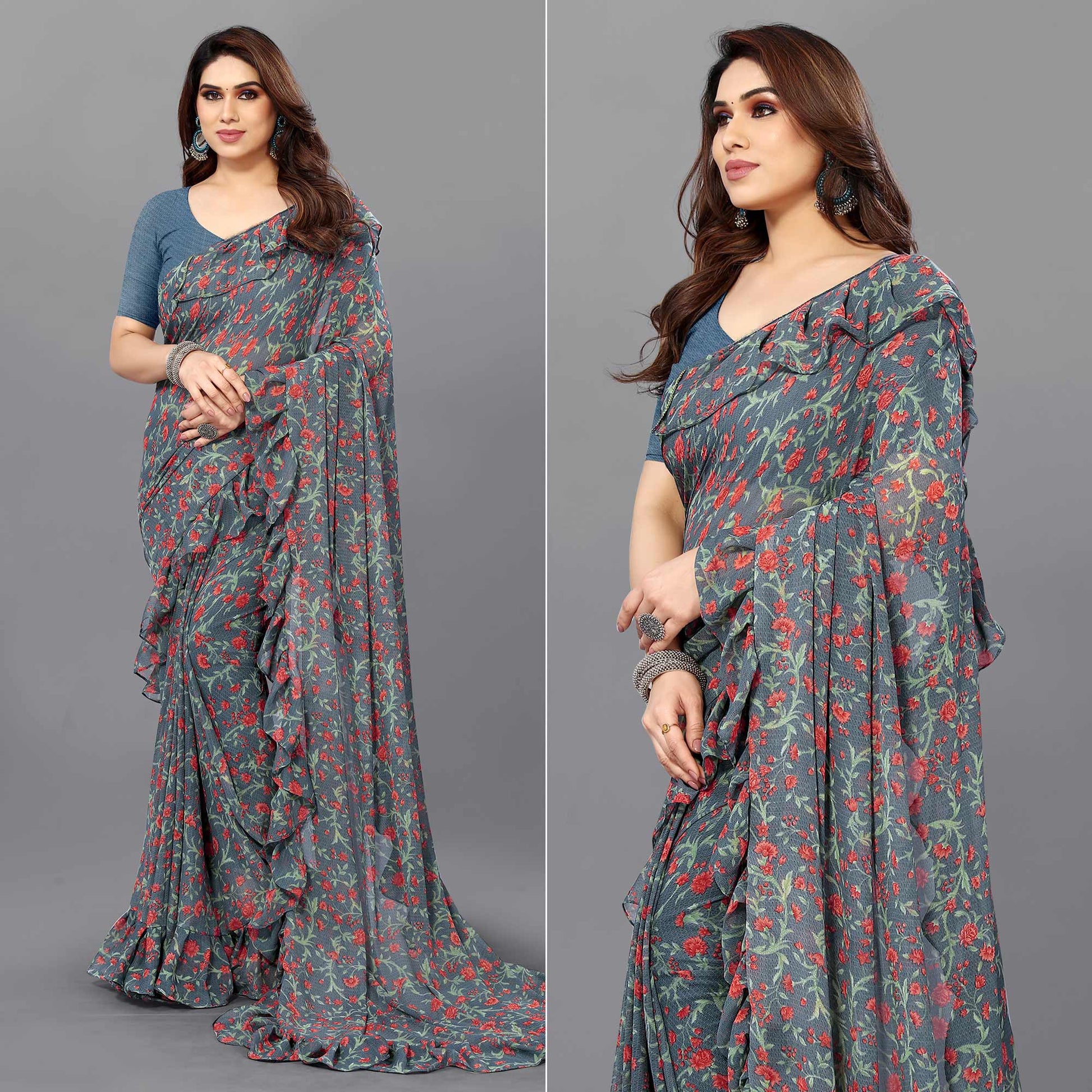 grey-floral-printed-georgette-saree-7