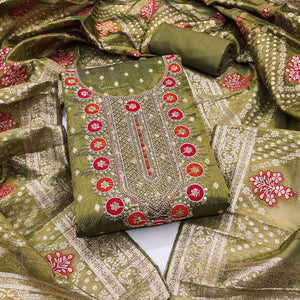 green-woven-with-sequins-embroidered-simmer-cotton-silk-dress-material