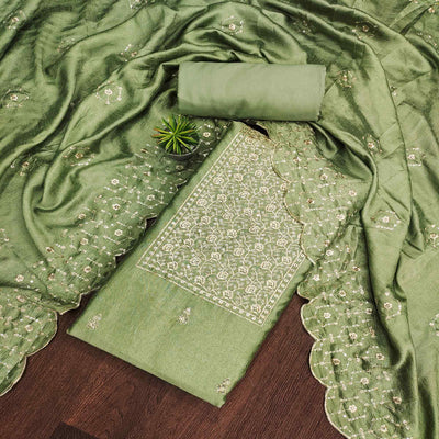 green-sequins-embroidered-chinon-dress-material-2