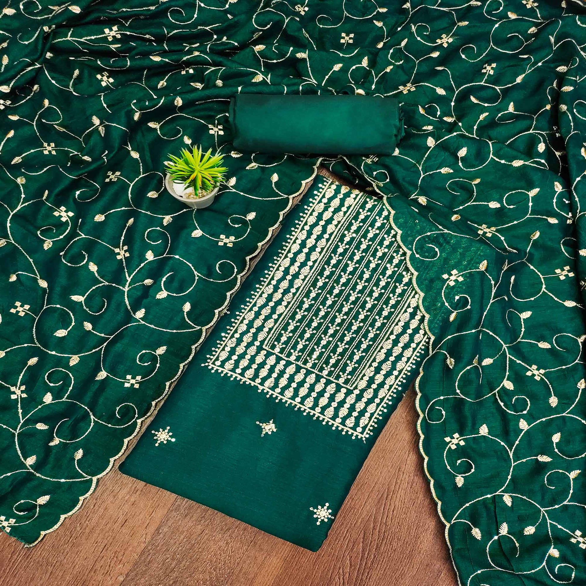 green-sequins-embroidered-chinon-dress-material