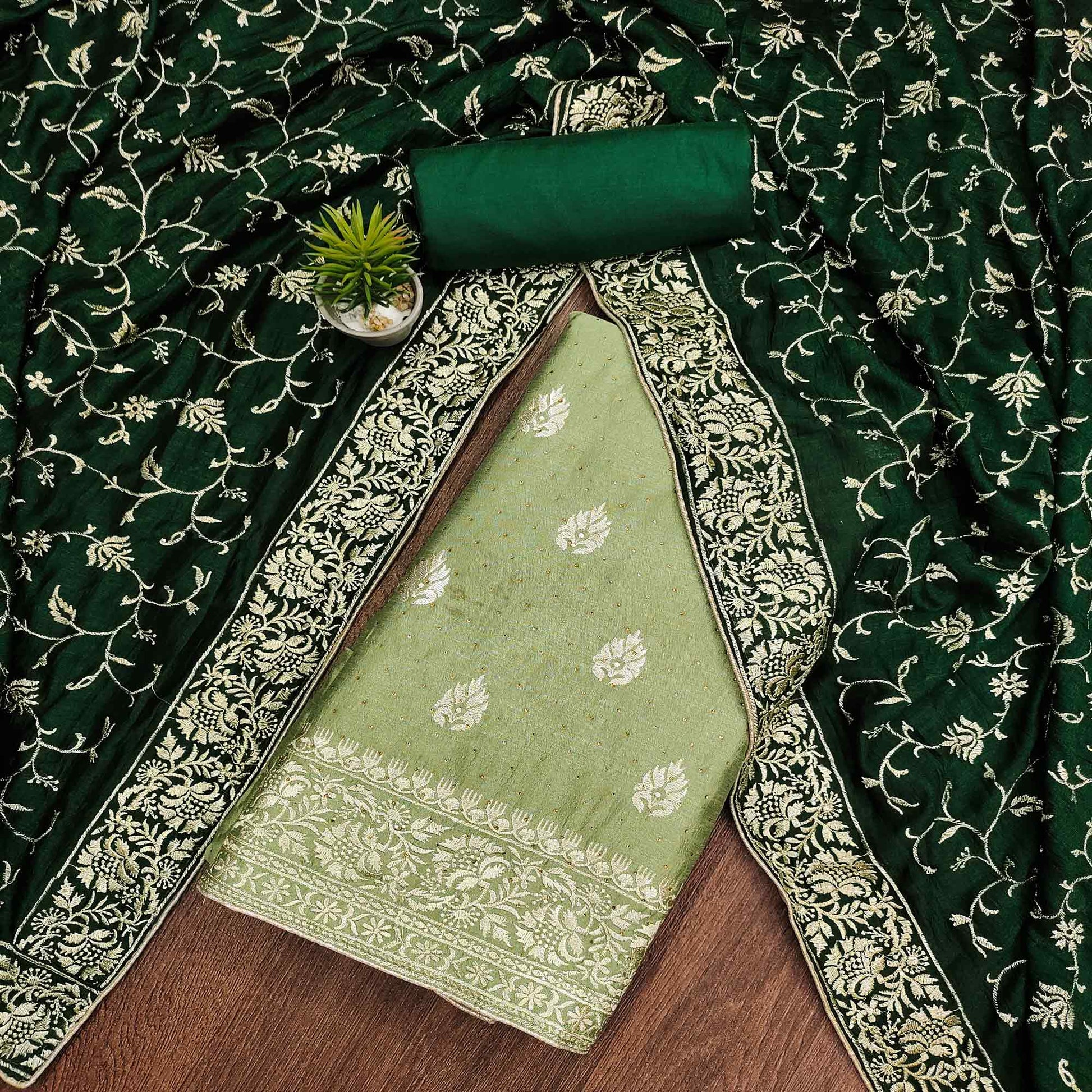 green-floral-embroidered-chinon-dress-material-4