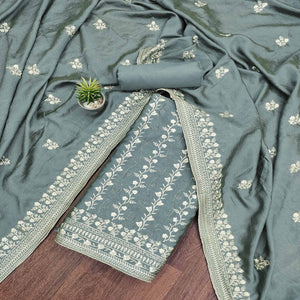 grey-floral-embroidered-chinon-dress-material