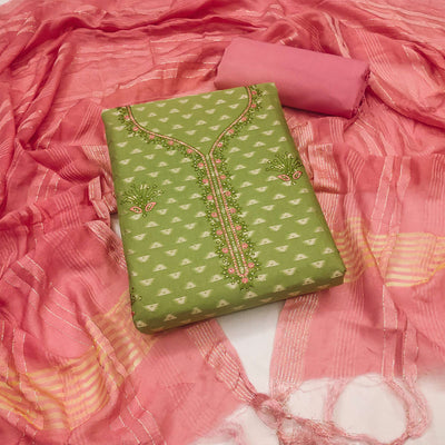 green-woven-cotton-blend-unstitched-dress-material
